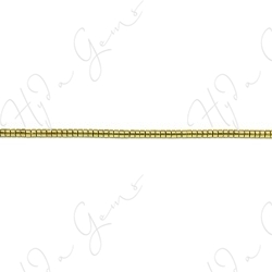 Hematine Gold Color Plated Roundel Beads