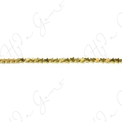 Hematine Gold Color Plated Star Beads