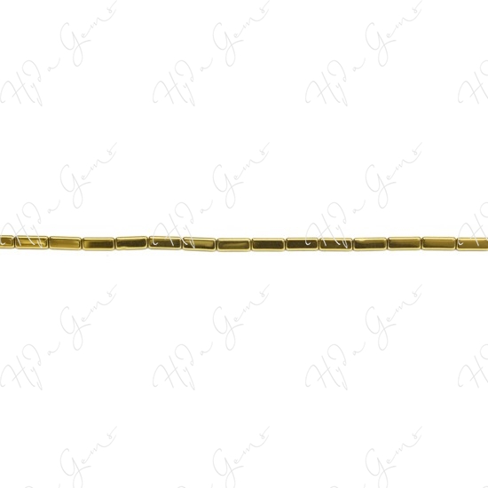 Hematine Gold Color Plated Triangle Beads