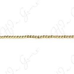 Hematine Carat Gold Color Plated [W] Heart Beads