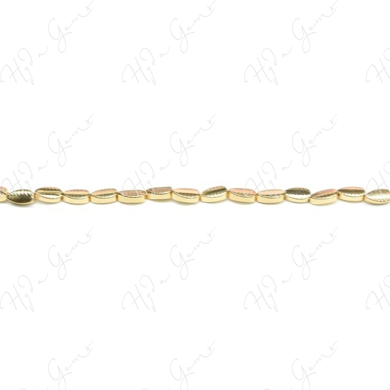 Hematine Carat Gold Color Plated [W] Leaf Beads