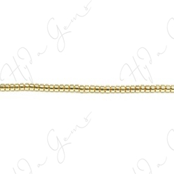 Hematine Carat Gold Color Plated [W] Roundel Beads