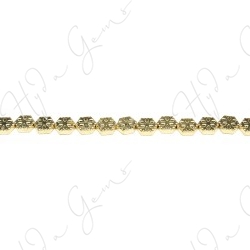 Hematine Carat Gold Color Plated [W] Snowflake Beads