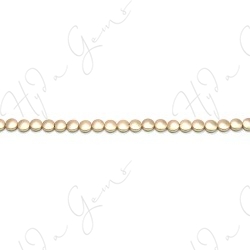 Matte Hematine Carat Gold Color Plated [W] Coin Beads