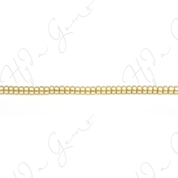 Matte Hematine Carat Gold Color Plated [W] Roundel Beads