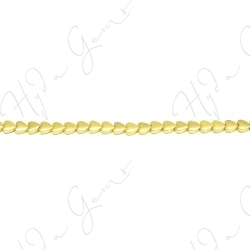 Matte Hematine Gold Color Plated [W] Heart Beads