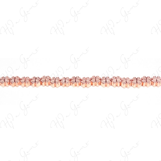 Hematine Rose Gold Color Plated [W] Snowflake Beads