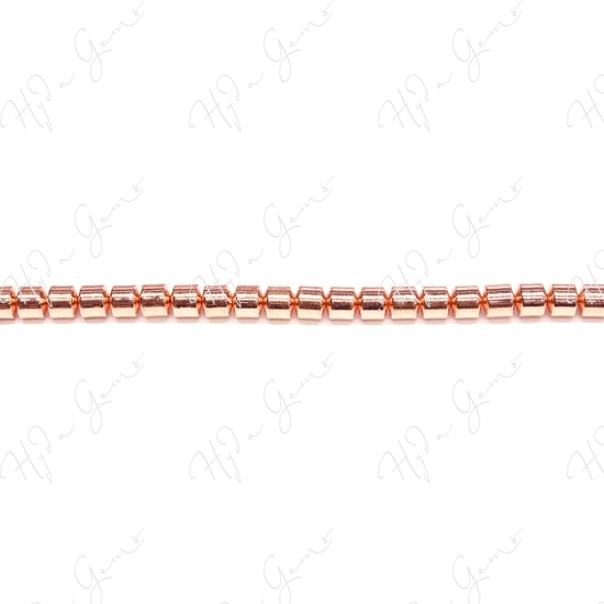 Hematine Rose Gold Color Plated [W] Drum Beads