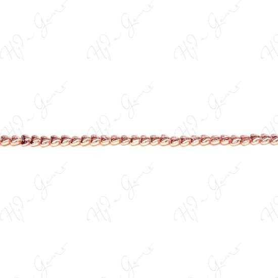 Hematine Rose Gold Color Plated [W] Heart Beads