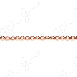 Hematine Rose Gold Color Plated [W] Hexagon Beads