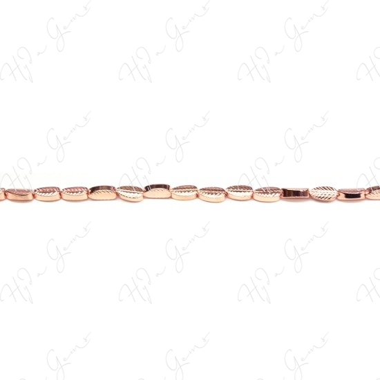 Hematine Rose Gold Color Plated [W] Leaf Beads