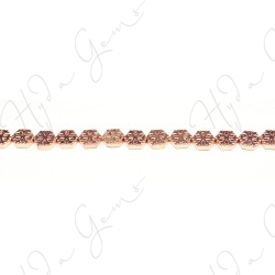 Hematine Rose Gold Color Plated [W] Snowflake Beads