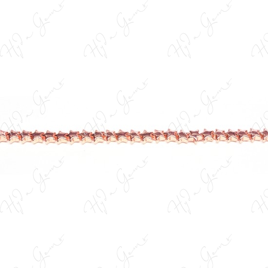 Hematine Rose Gold Color Plated [W] Star Beads