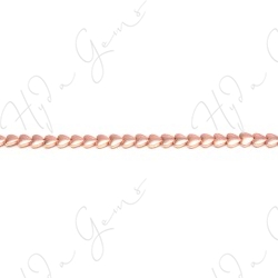 Matte Hematine Rose Gold Color Plated [W] Heart Beads