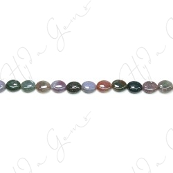 Indian Agate Flat Oval Beads