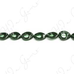 Green Sand Stone Pear Beads