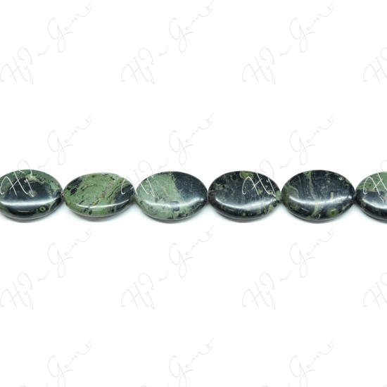 Kambaba Flat Oval Beads