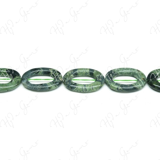 Kambaba Flat Oval Beads