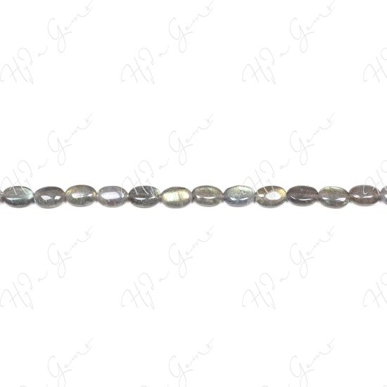 Labradorite Flat Oval Beads