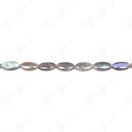 Labradorite Flat Oval Beads