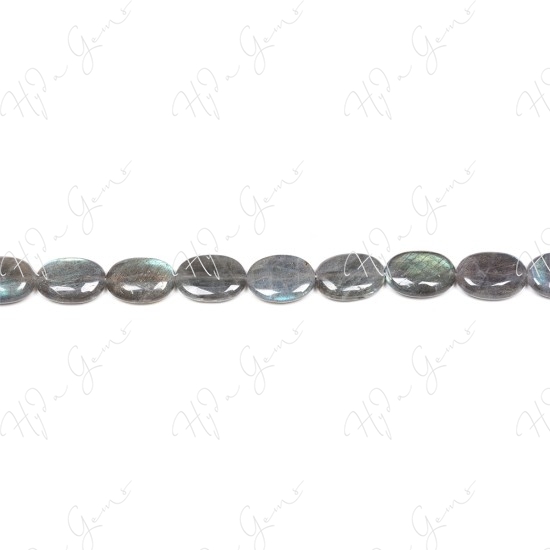 Labradorite Flat Oval Beads