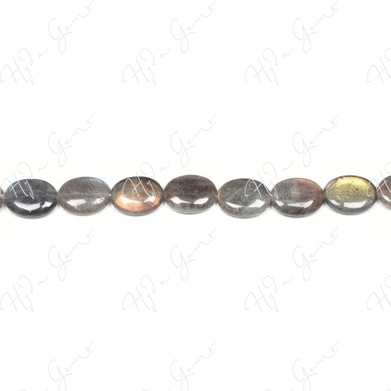 Labradorite Flat Oval Beads