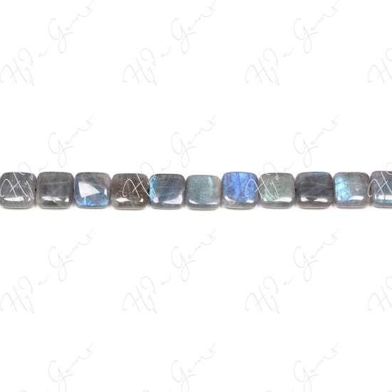 Labradorite Flat Square Beads