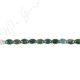 Moss Agate Flat Oval Beads