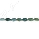 Moss Agate Flat Oval Beads