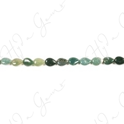 Moss Agate Pear Beads