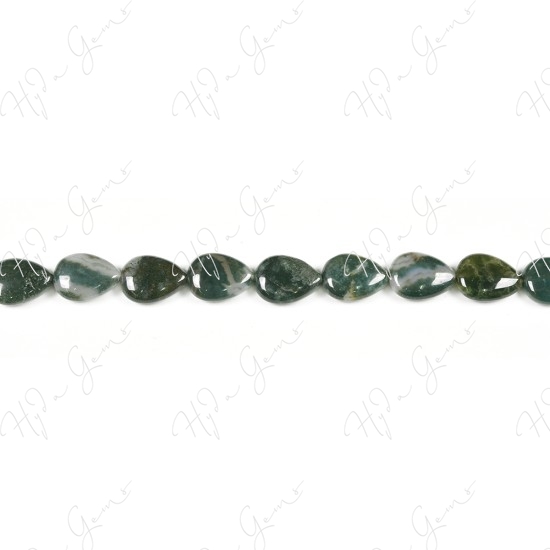 Moss Agate Pear Beads