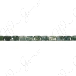 Moss Agate Flat Rectangle Beads