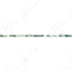 Moss Agate Rice Beads