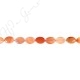 Natural Red Agate Faceted Flat Oval Beads