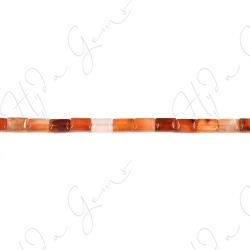 Natural Red Agate Flat Rectangle Beads