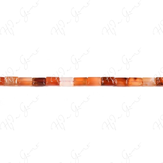 Natural Red Agate Flat Rectangle Beads