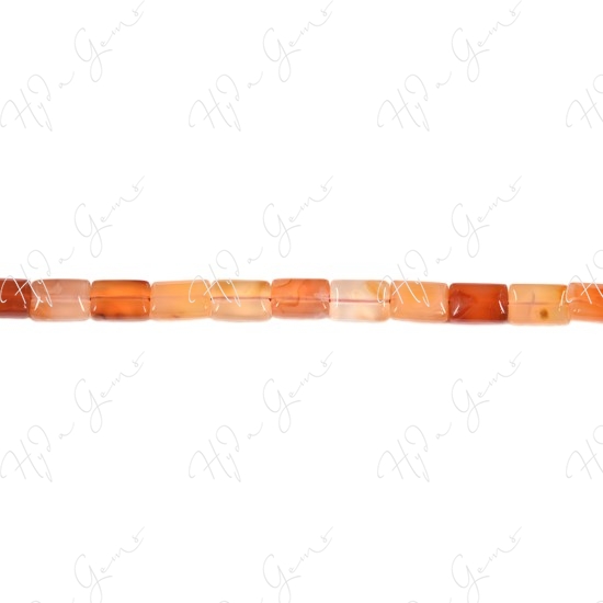 Natural Red Agate Flat Rectangle Beads