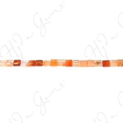 Natural Red Agate Flat Square Beads