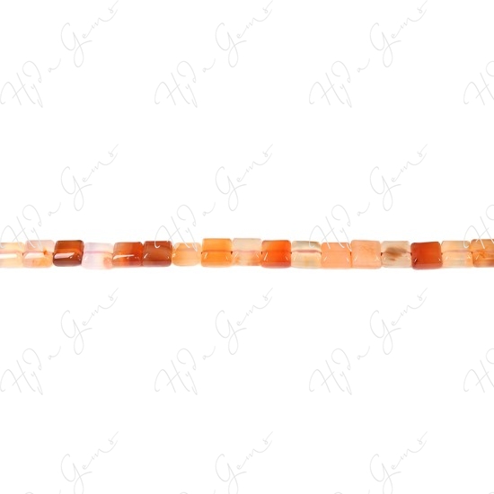 Natural Red Agate Flat Square Beads