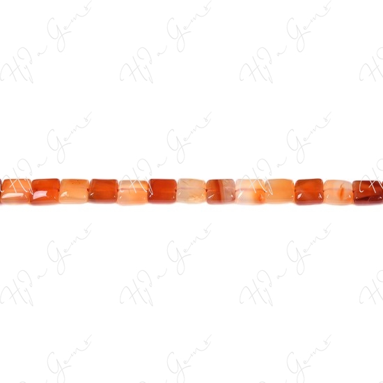 Natural Red Agate Flat Square Beads