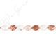 Red Bamboo Agate Flat Oval Beads