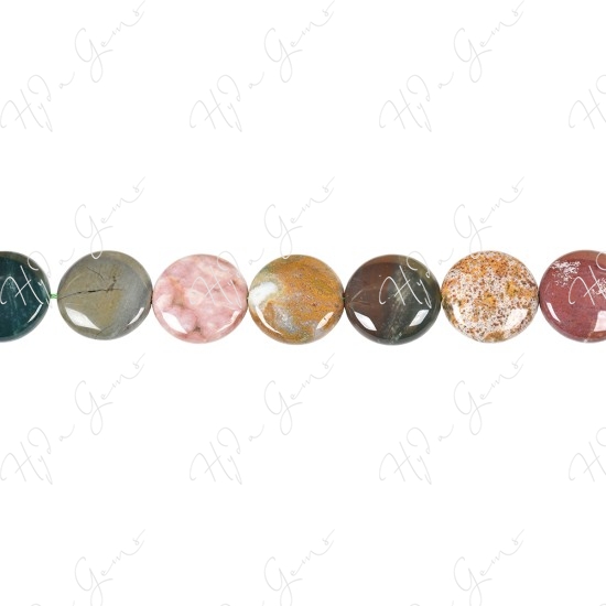 Ocean Jasper Coin Beads