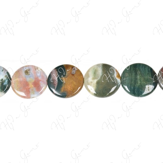 Ocean Jasper Coin Beads