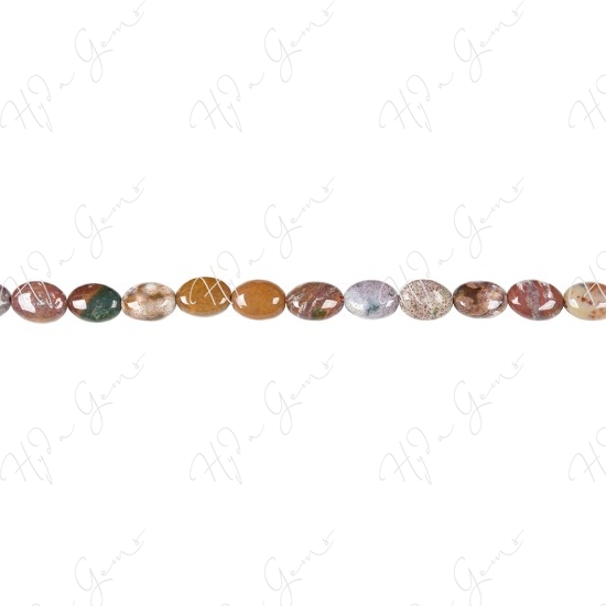 Ocean Jasper Flat Oval Beads