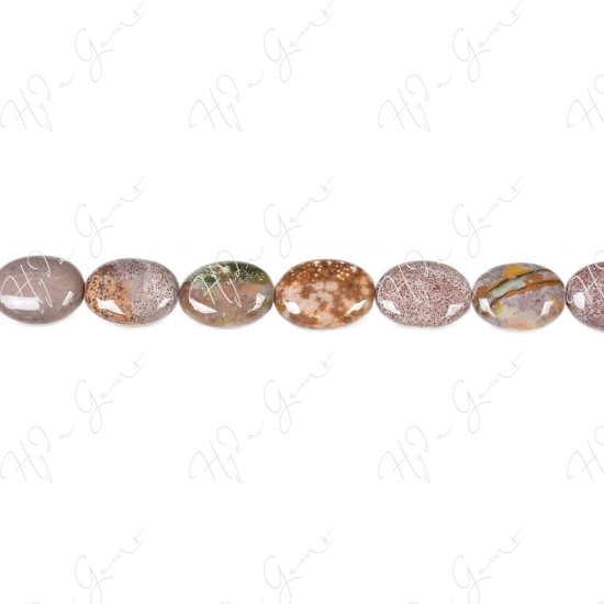 Ocean Jasper Flat Oval Beads