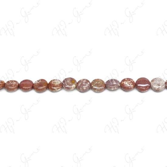 Red Ocean Jasper Coin Beads