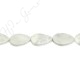 White Ocean Jasper Flat Oval Beads