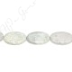 White Ocean Jasper Flat Oval Beads