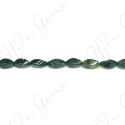 Blood Stone 4-Face Oval Beads