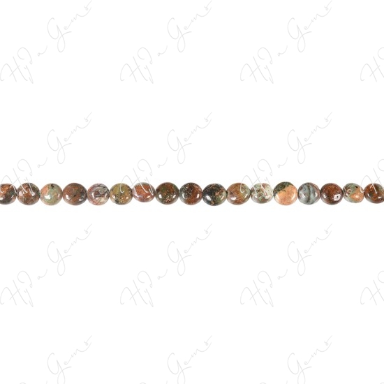 Green Opal Coin Beads